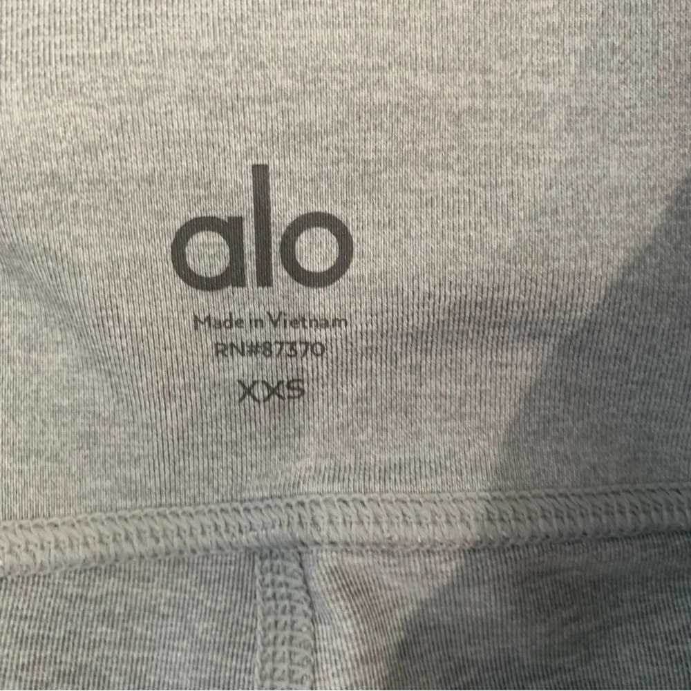 Alo Yago Womens High Waist Legit Leggings Gray Size XXS Ribbed Stripe Workout